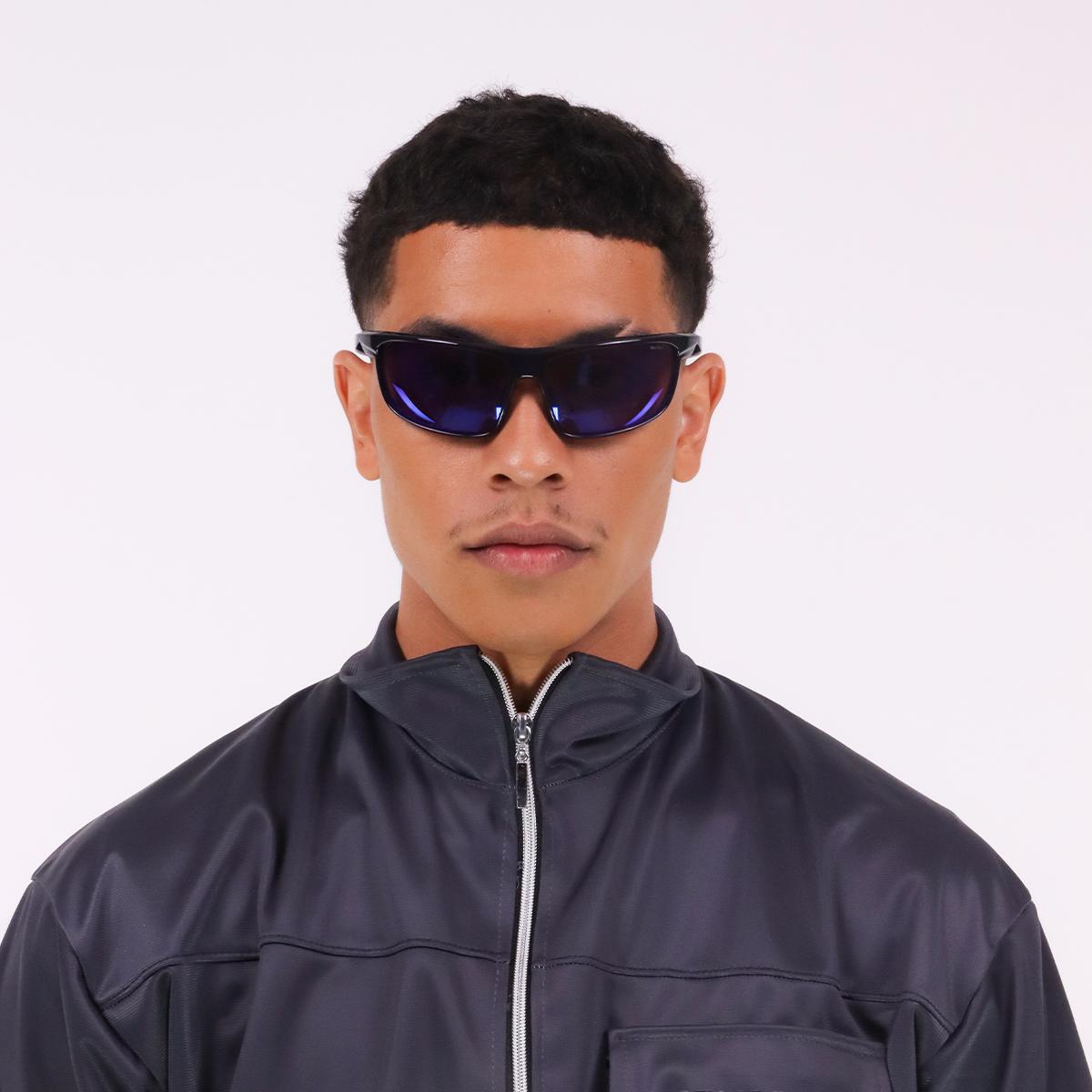 Óculos de Sol Nike Windtrack Run EV24004 Midnight Navy Blue Mirror