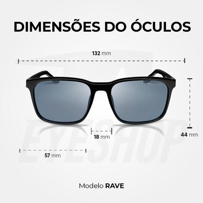 Óculos de Sol Nike Rave FD 1849 Black Polar Silver Polarized