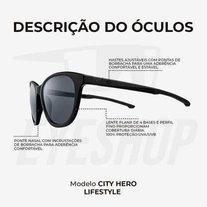 Óculos de Sol Nike City Hero EV24006 Black Dark Gray