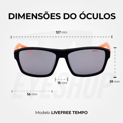 Óculos de Sol Nike Livefree Tempo EV24044 Matte Black Chrome