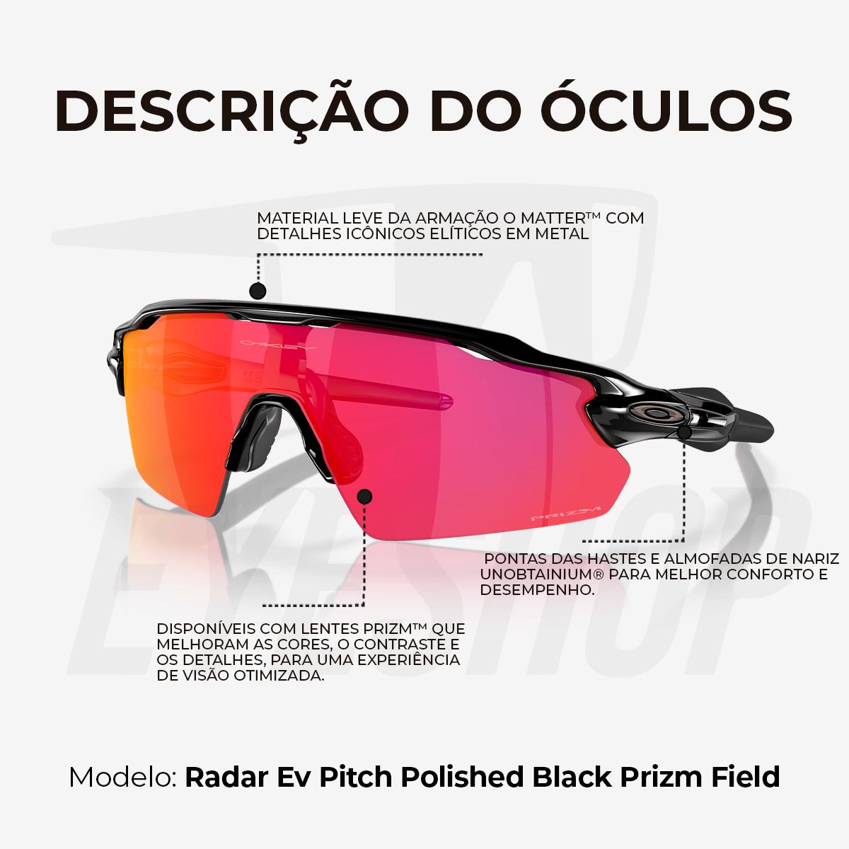 Óculos de Sol Oakley Radar Ev Pitch Polished Black Prizm Field