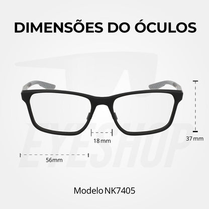 Óculos de Grau Nike 7405 Black