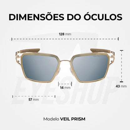 Óculos de Sol Nike Veil Prism EV24049 Gold Silver Mirror