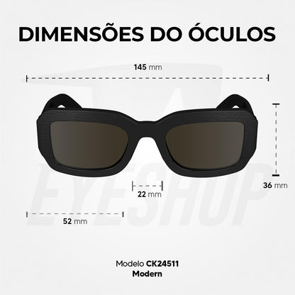 Óculos de Sol Calvin Klein 24511S Black Solid Brown