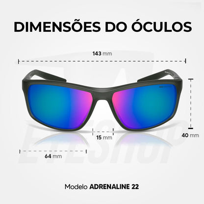 Óculos de Sol Nike Adrenaline 22 DV2155 Matte Black Green Mirror