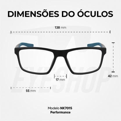 Óculos de Grau Nike 7015 Matte Black Space Blue