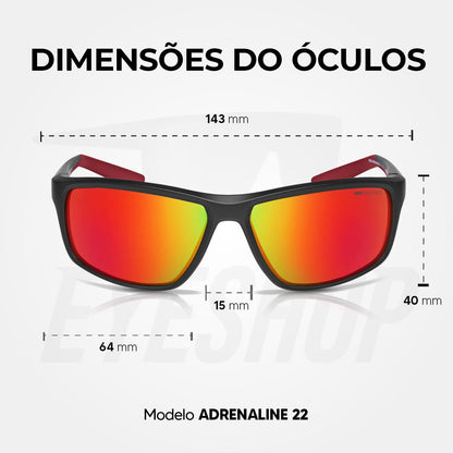 Óculos de Sol Nike Adrenaline 22 DV2155 Matte Black Red Mirror