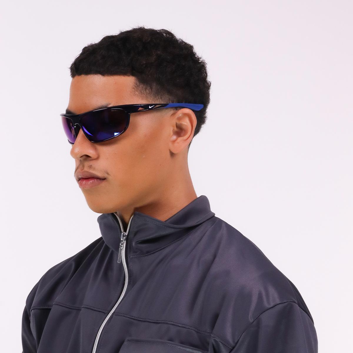 Óculos de Sol Nike Windtrack Run EV24004 Midnight Navy Blue Mirror