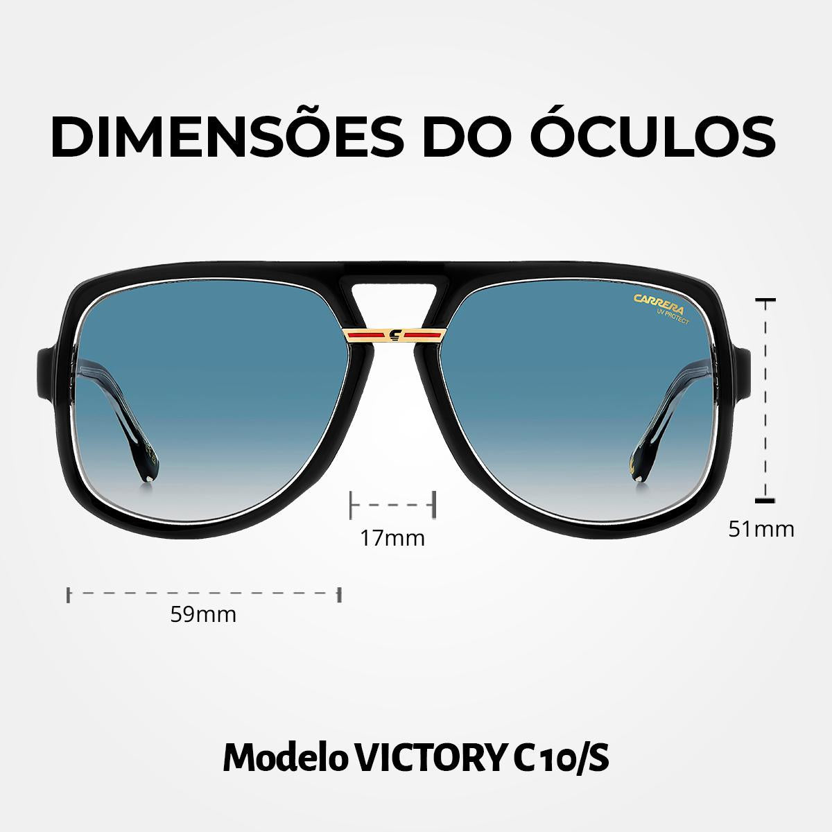 Óculos de Sol Carrera Victory C 10S Black Crystal