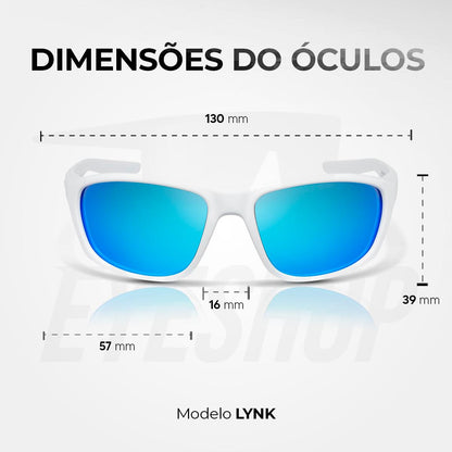 Óculos de Sol Nike Lynk FD1817 White Blue Mirror