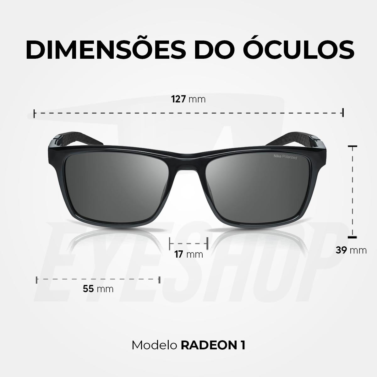 Óculos Sol Nike Radeon 1 FV2404 Anthracite Grey Polar Grey