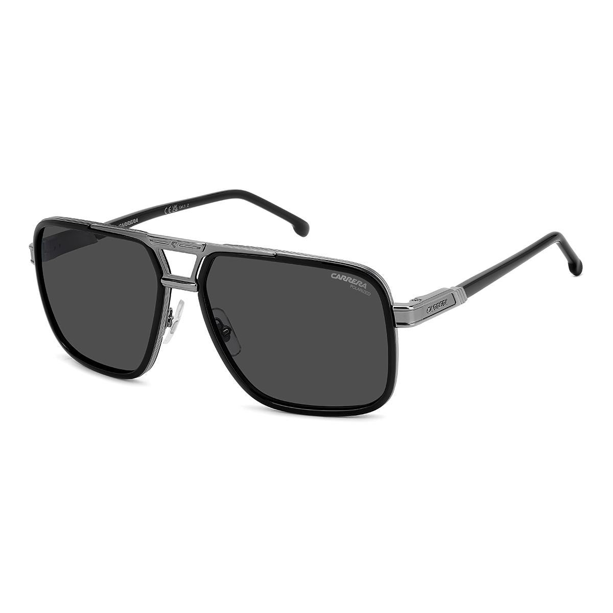 Óculos de Sol Carrera 1071S Black Dark Silver Dark Grey Polarized