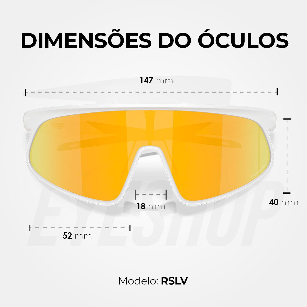 Óculos de Sol Oakley Rslv  Matte White Prizm 24K
