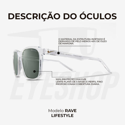 Óculos de Sol Nike Rave FD 1849 Clear Green Polarizado