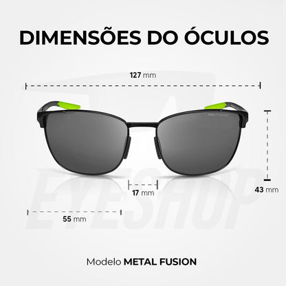 Óculos Sol Nike Metal Fusion FV2384 Satin Black Polarizado