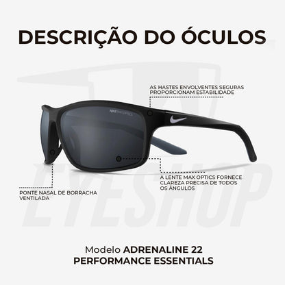 Óculos de Sol Nike Adrenaline DV2372 Black Dark Grey
