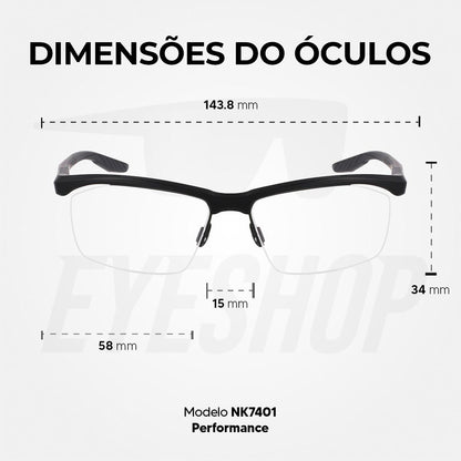 Óculos de Grau Nike 7402 Black