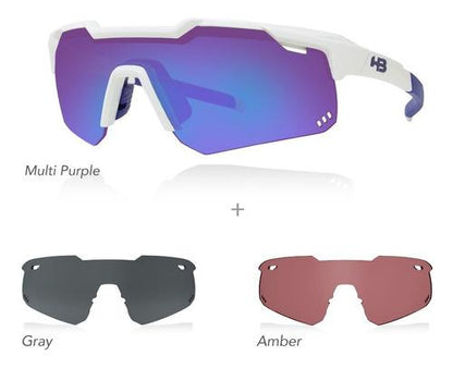 Óculos Hb Shield Evo Mountain Kit 3 Multi Purple Gray Amber