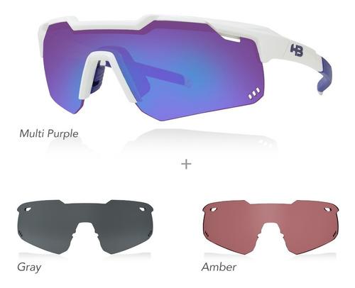 Óculos Hb Shield Evo Mountain Kit 3 Multi Purple Gray Amber