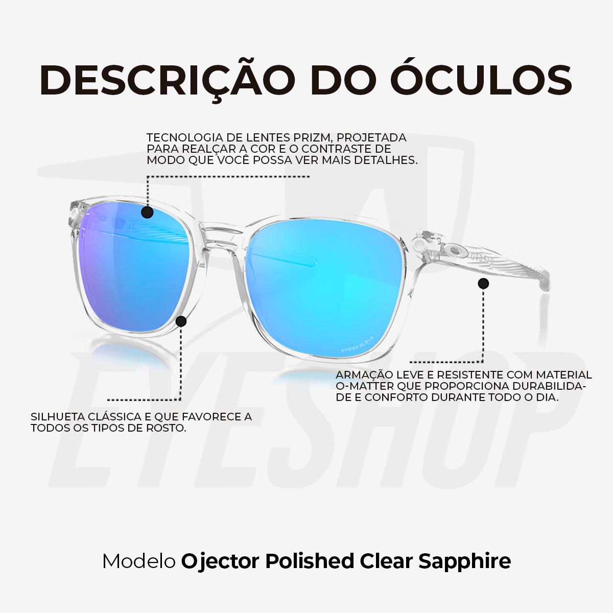 Óculos de Sol Oakley Ojector Polished Clear Prizm Sapphire