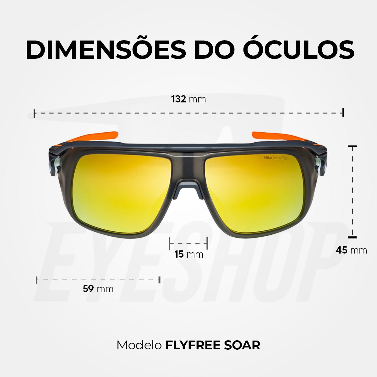 Óculos Sol Nike Flyfree Soar EV24001 Matte Anthracite Orange