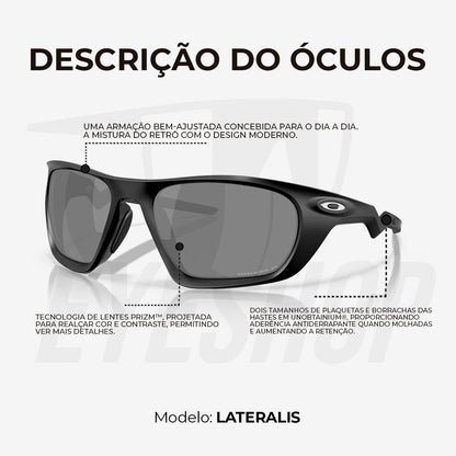 Óculos de Sol Oakley Lateralis Matte Black Polarized