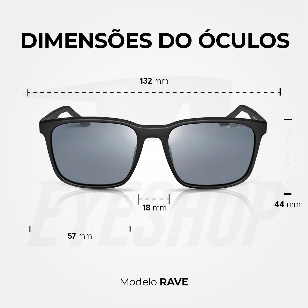 Óculos de Sol Nike Rave FD 1849 Matte Black Polarizado