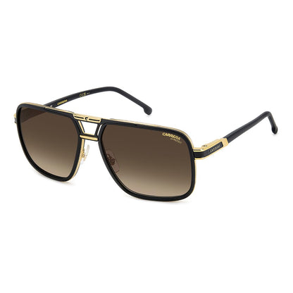 Óculos de Sol Carrera 1071S Matte Black Gold Dark Brown Gradient