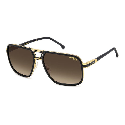 Óculos de Sol Carrera 1071S Matte Black Gold Dark Brown Gradient