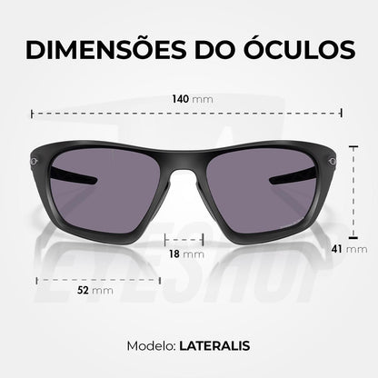 Óculos de Sol Oakley Lateralis Matte Black Ink Prizm Grey