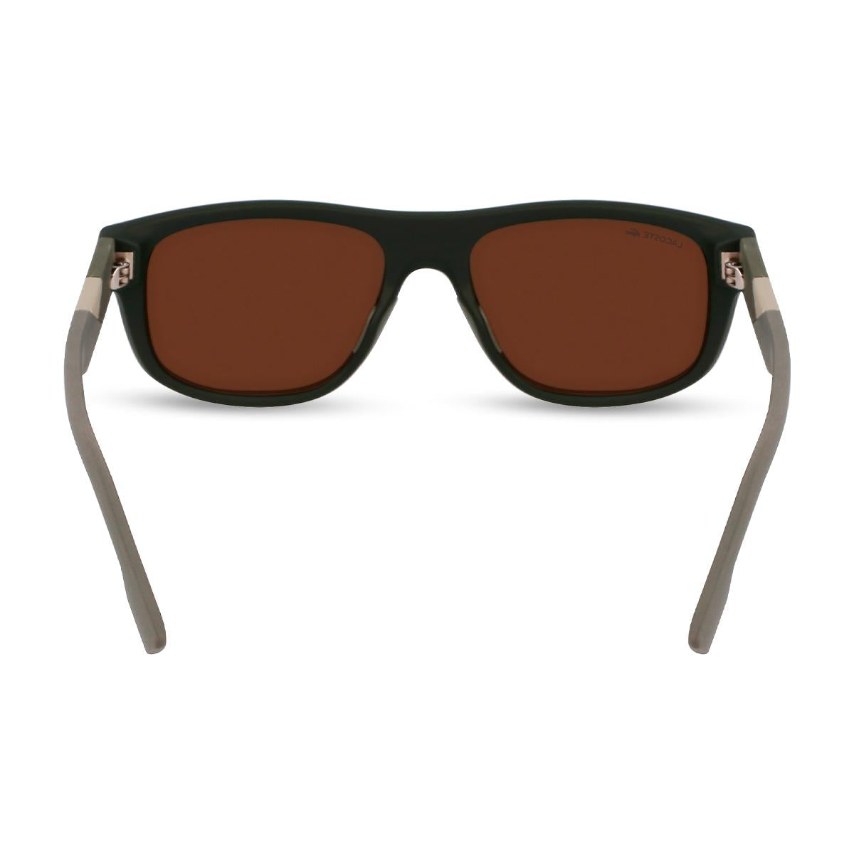 Óculos de Sol Lacoste 6042S Matte Khaki Brown Flash Gold