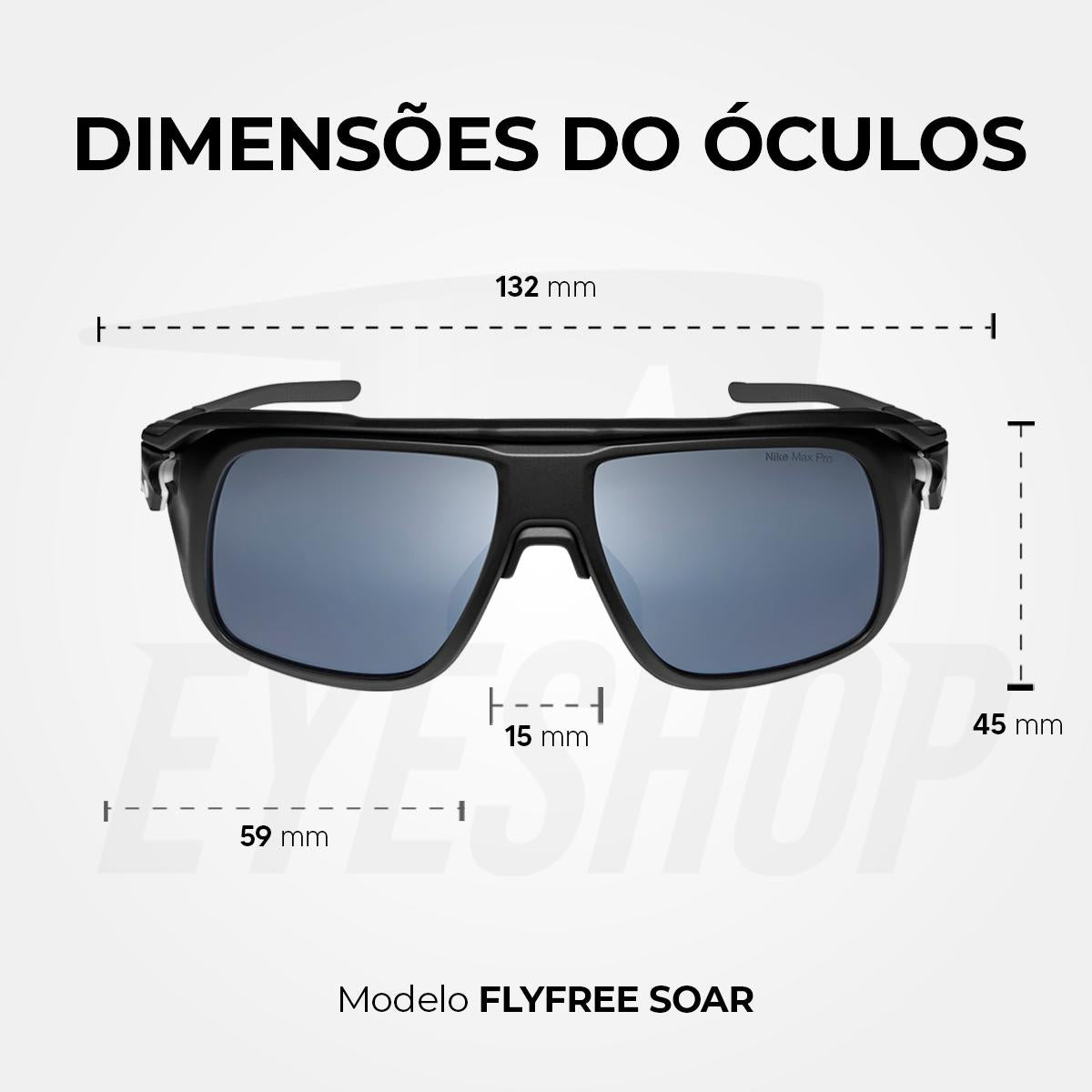 Óculos de Sol Nike Flyfree Soar EV24001 Matte Black Dark Gray