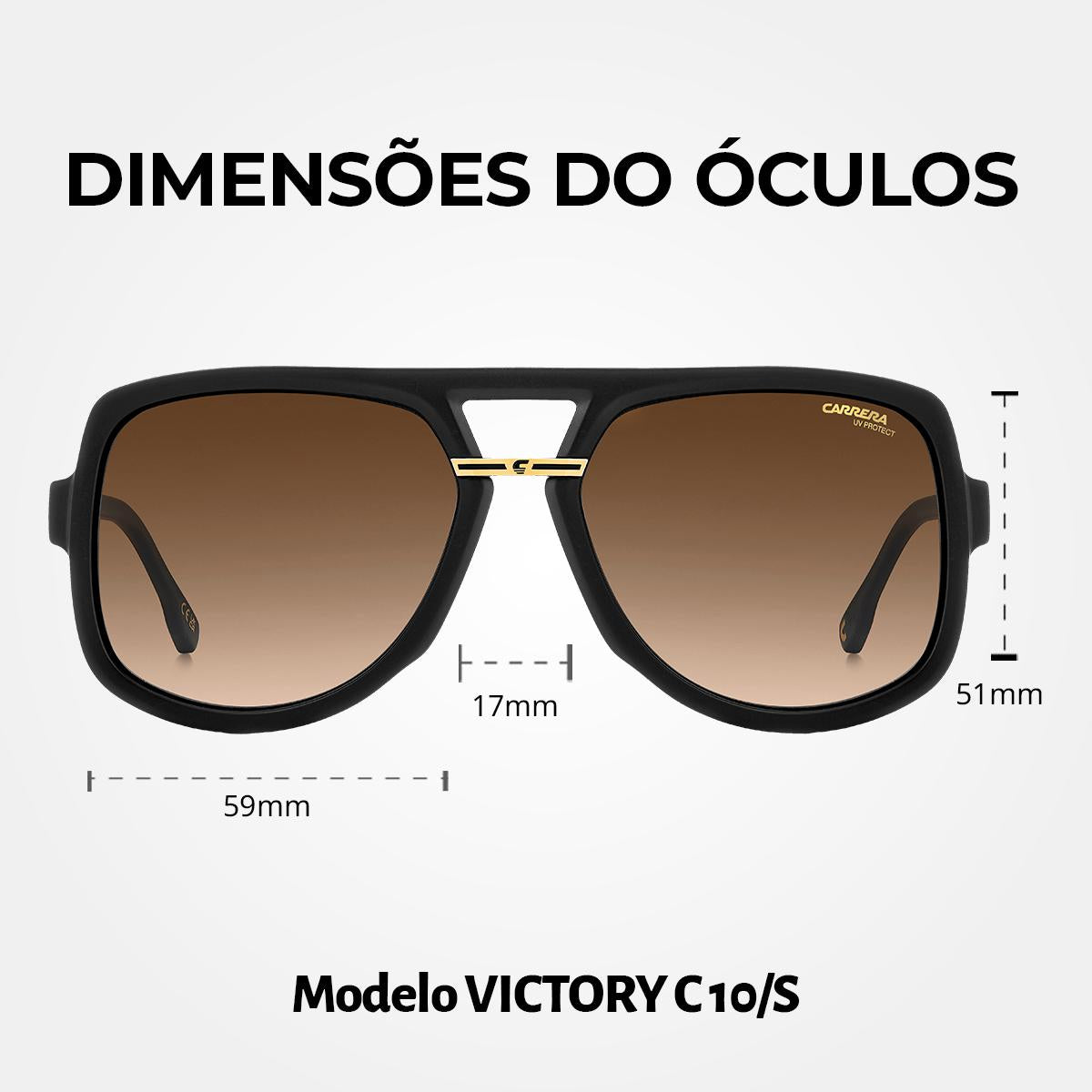 Óculos de Sol Carrera Victory C 10S Matte Black Gold