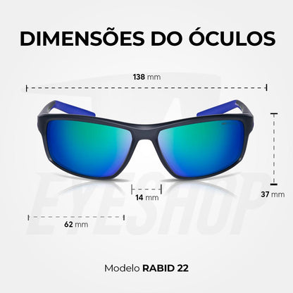 Óculos de Sol Nike Rabid 22 M DV2153 Matte Dark Grey Blue Mirror