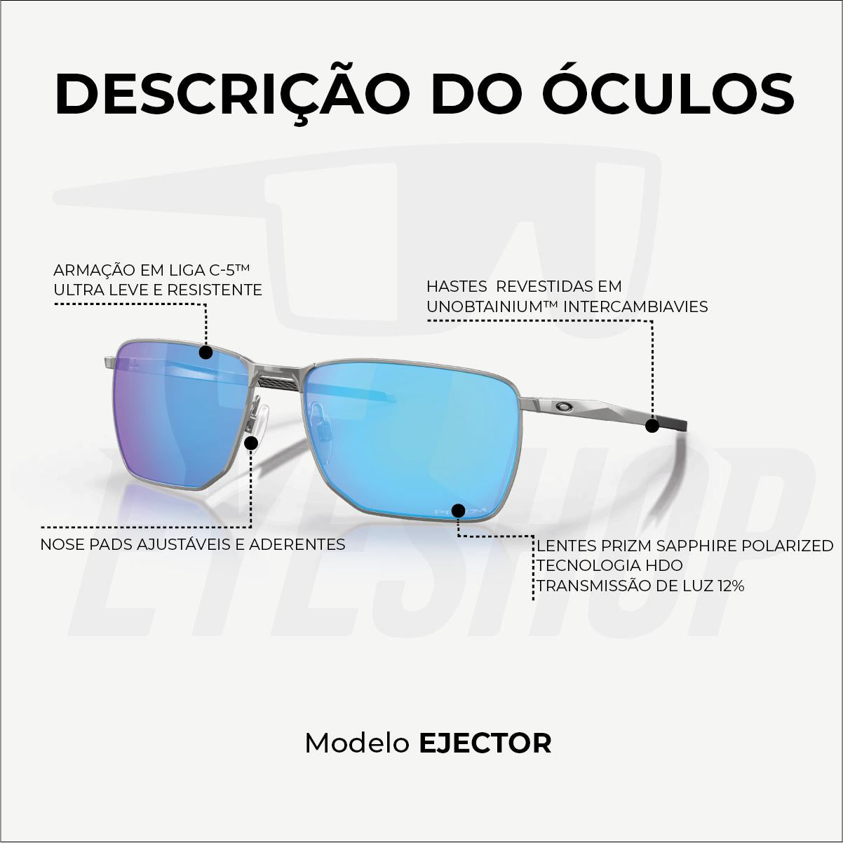 Óculos De Sol Oakley Metal Ejector Polarizado