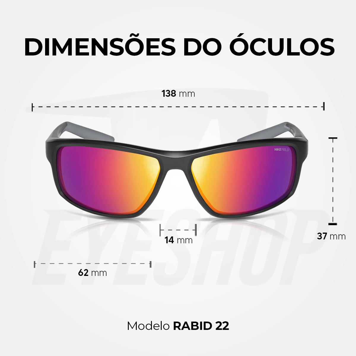 Óculos de Sol Nike Rabid 22 E DV2152 Matte Black Field Tint