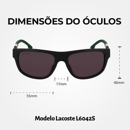 Óculos de Sol Lacoste 6042S Matte Black Grey