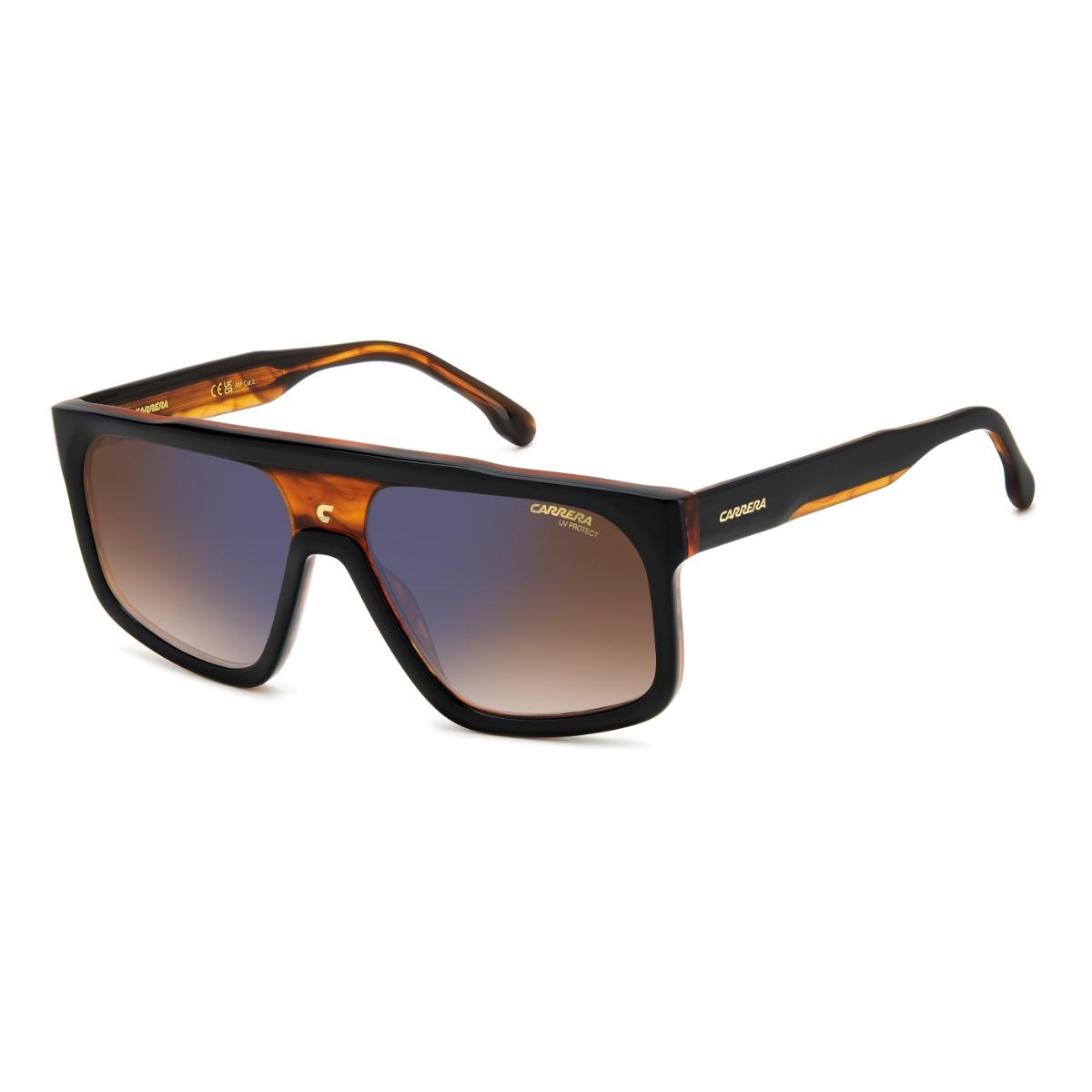 Óculos de Sol Carrera 1061S Black Horn Dark Brown Gradient