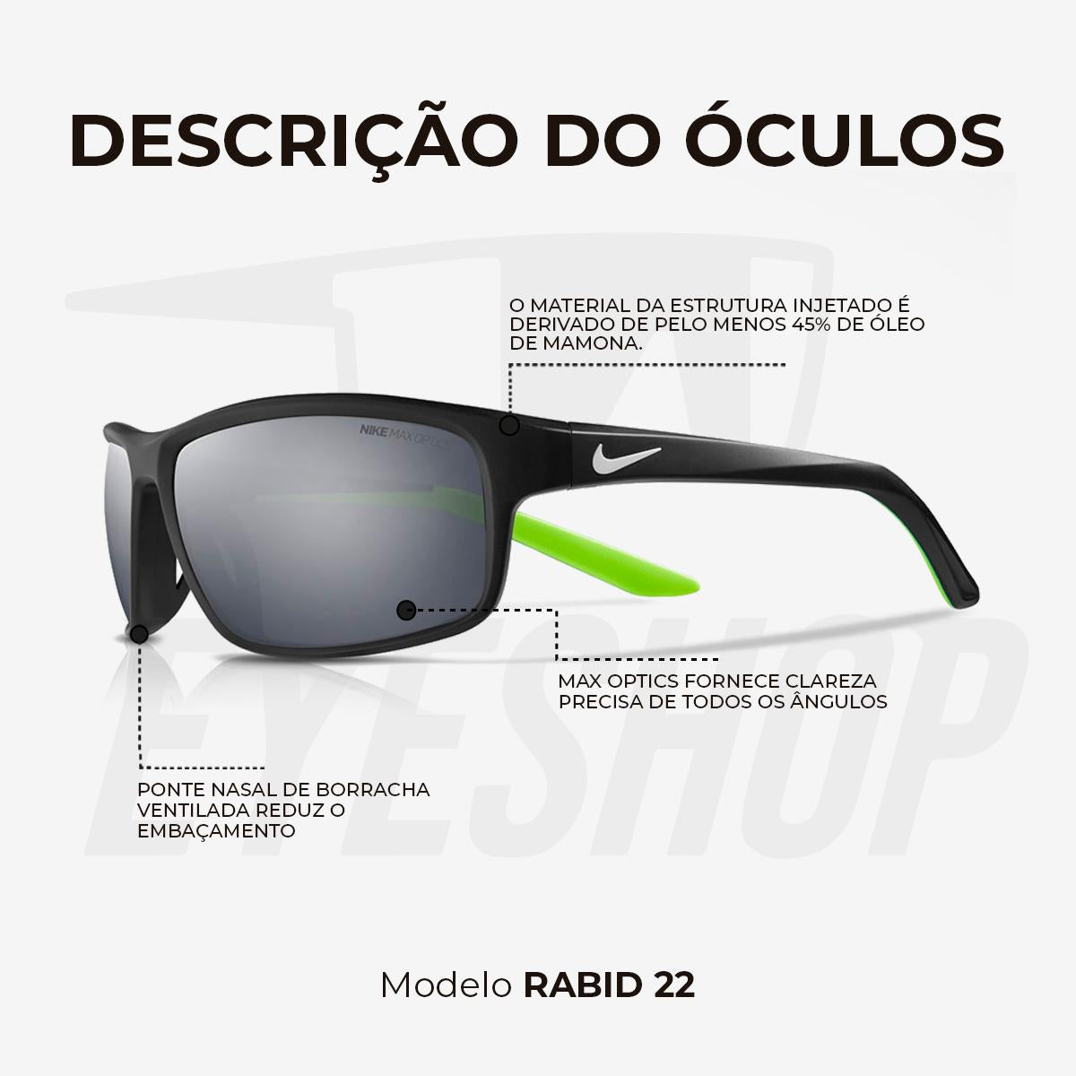 Óculos de Sol Nike Rabid 22 DV2371 Black