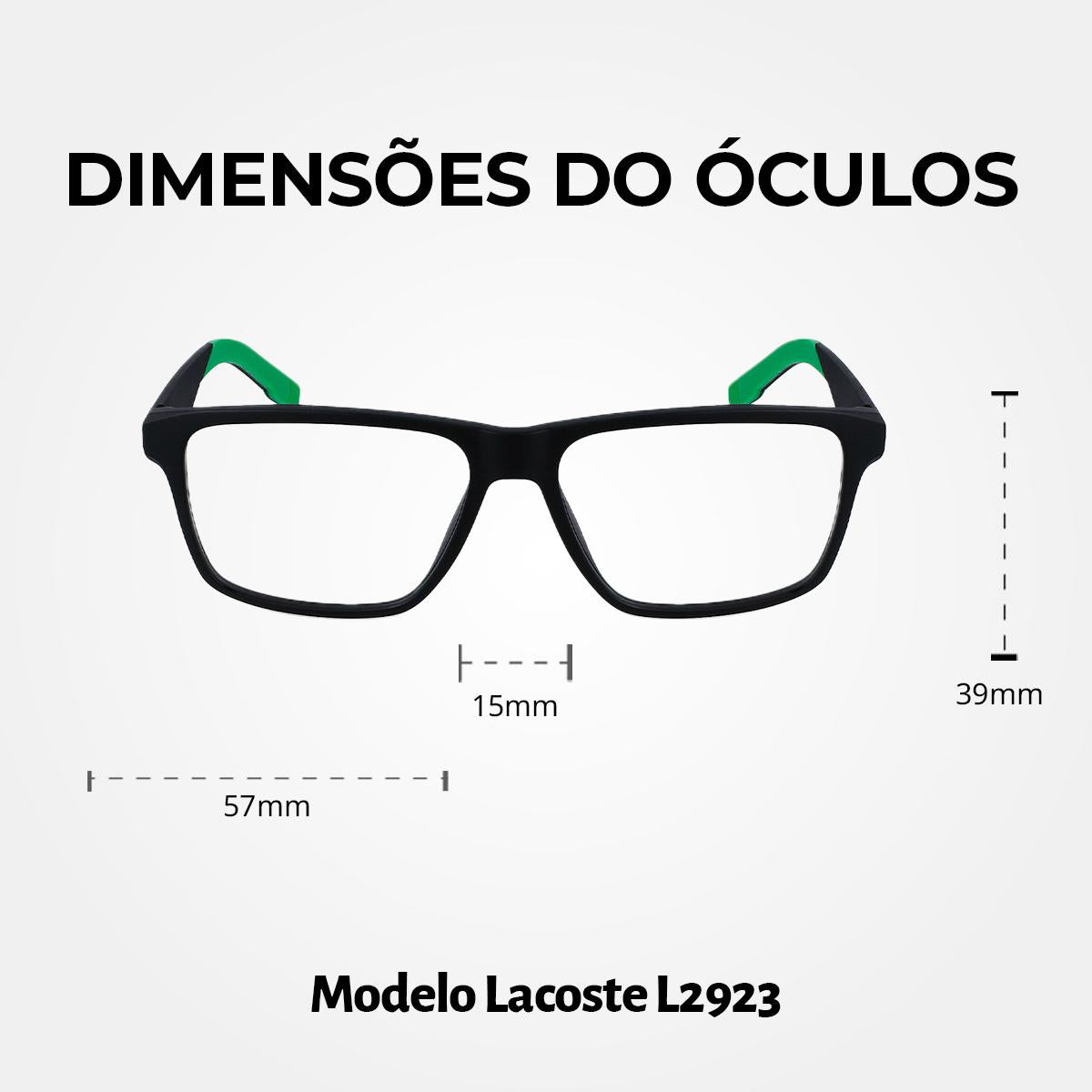Óculos de Grau Lacoste 2923 Black