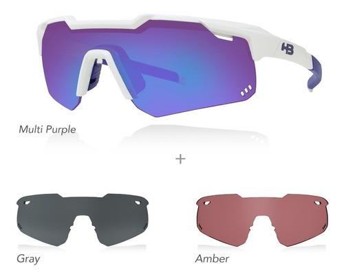 Óculos Hb Shield Evo Mountain Kit 3 Multi Purple Gray Amber