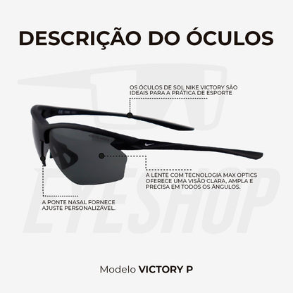 Óculos de Sol Nike Victory DV2146 Matte Black Polar Grey Polarized