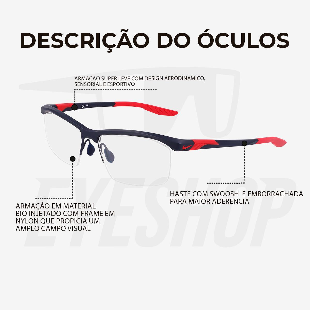 Óculos de Grau Nike 7402 Black
