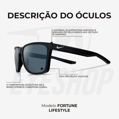 Óculos de Sol Nike Fortune FD1692 Black Dark Gray