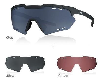 Óculos De Sol Esportivo Hb Compact Shield Road 3 Lentes