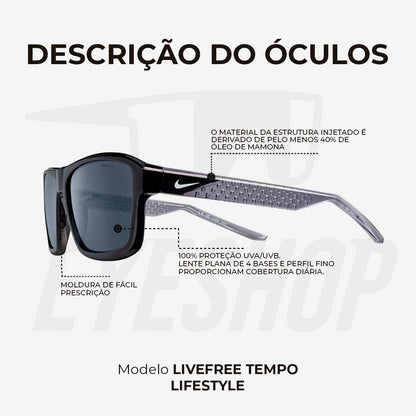 Óculos de Sol Nike Livefree Tempo EV24044 Black Grey