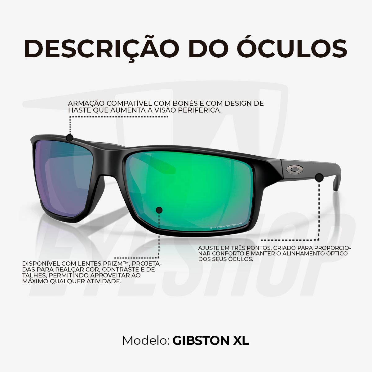 Óculos de Sol Oakley Gibston XL Matte Black Prizm Jade