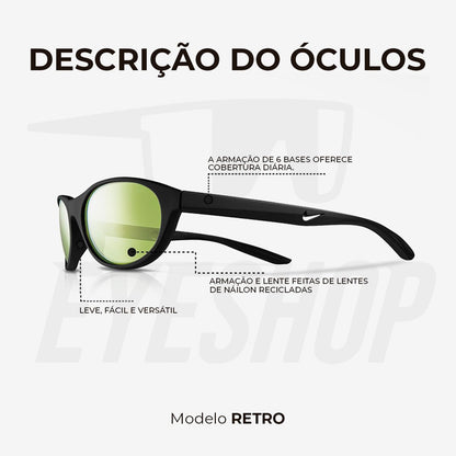Óculos de Sol Nike Retro E DV6953 Black Green