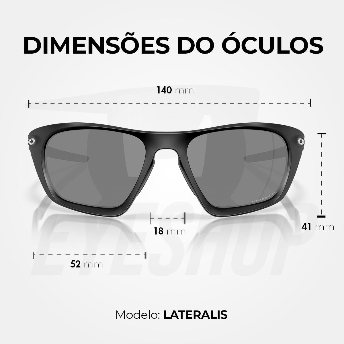 Óculos de Sol Oakley Lateralis Matte Black Polarized