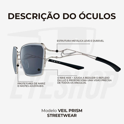 Óculos de Sol Nike Veil Prism EV24049 Silver Light Grey